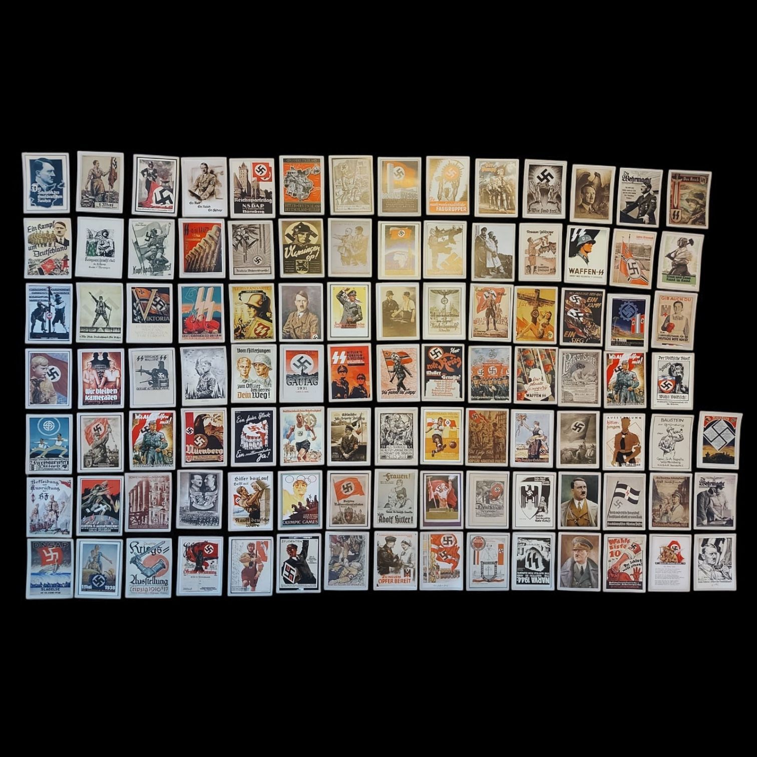 3x4 cm. Filateli  101 Adet Almanya Reich Dönemi Propaganda Vinyetleri