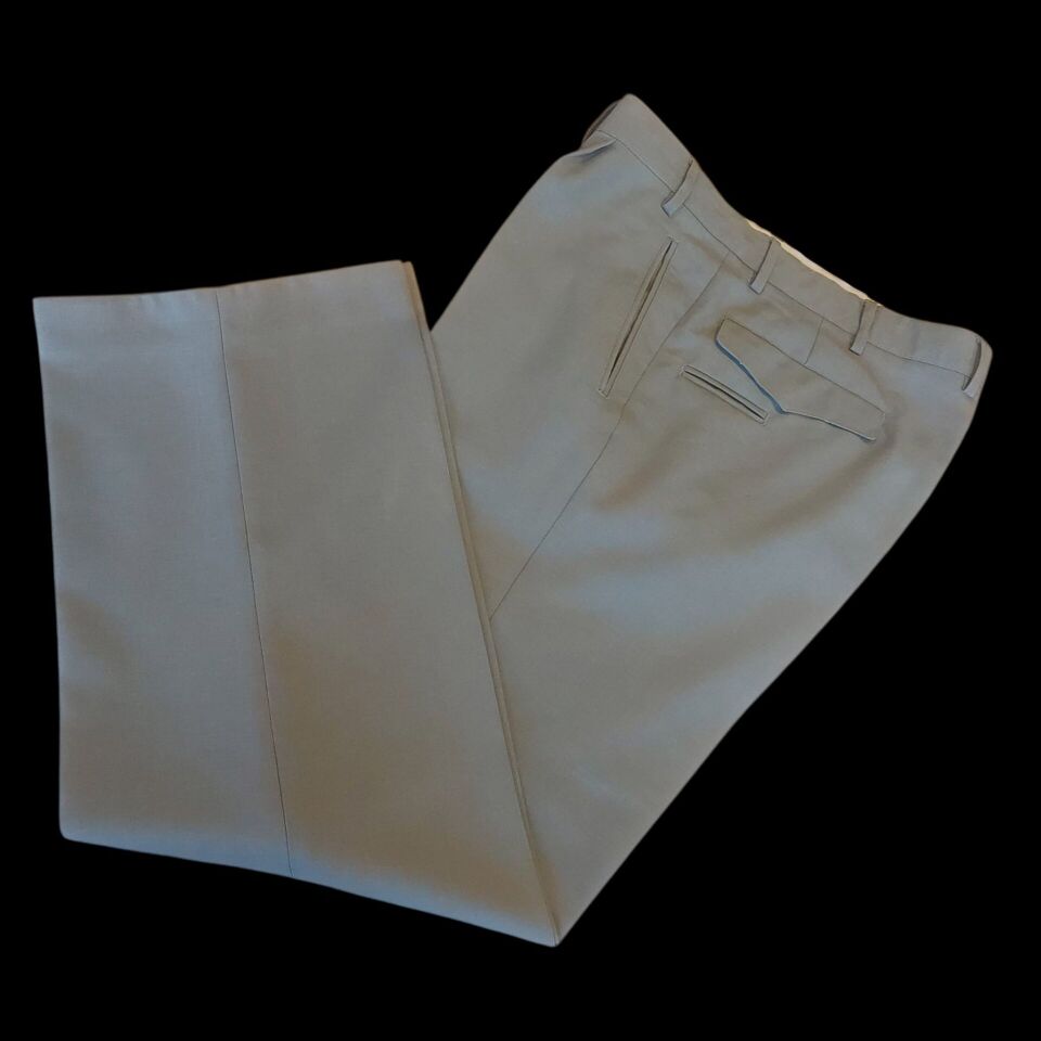 Kahve-Bej 1970-1980'ler Alman Resmi (Dienstanzug)Günlük Hizmet Pantalonu (Extra Long S Beden) Sıfır Ürün