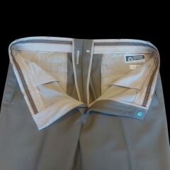 Kahve-Bej 1970-1980'ler Alman Resmi (Dienstanzug)Günlük Hizmet Pantalonu (Extra Long S Beden) Sıfır Ürün