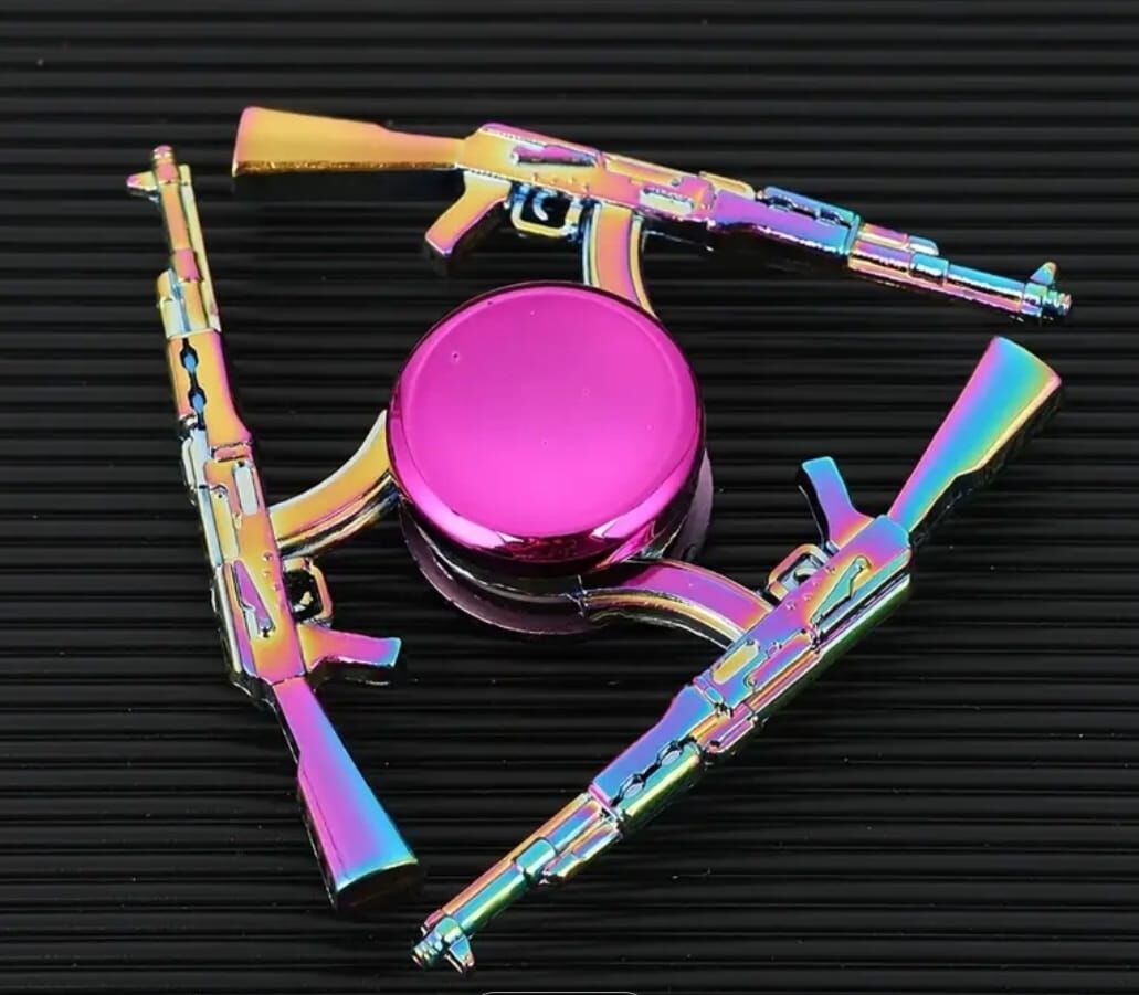 Premium Çinko Alaşım Fidget Spinner Çift Tonlu Stres Çarkı