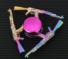 Premium Çinko Alaşım Fidget Spinner Çift Tonlu Stres Çarkı