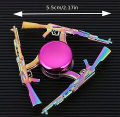 Premium Çinko Alaşım Fidget Spinner Çift Tonlu Stres Çarkı