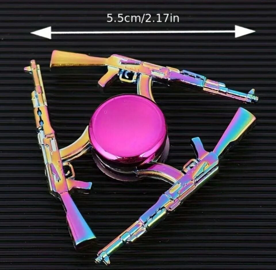 Premium Çinko Alaşım Fidget Spinner Çift Tonlu Stres Çarkı