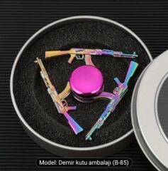 Premium Çinko Alaşım Fidget Spinner Çift Tonlu Stres Çarkı