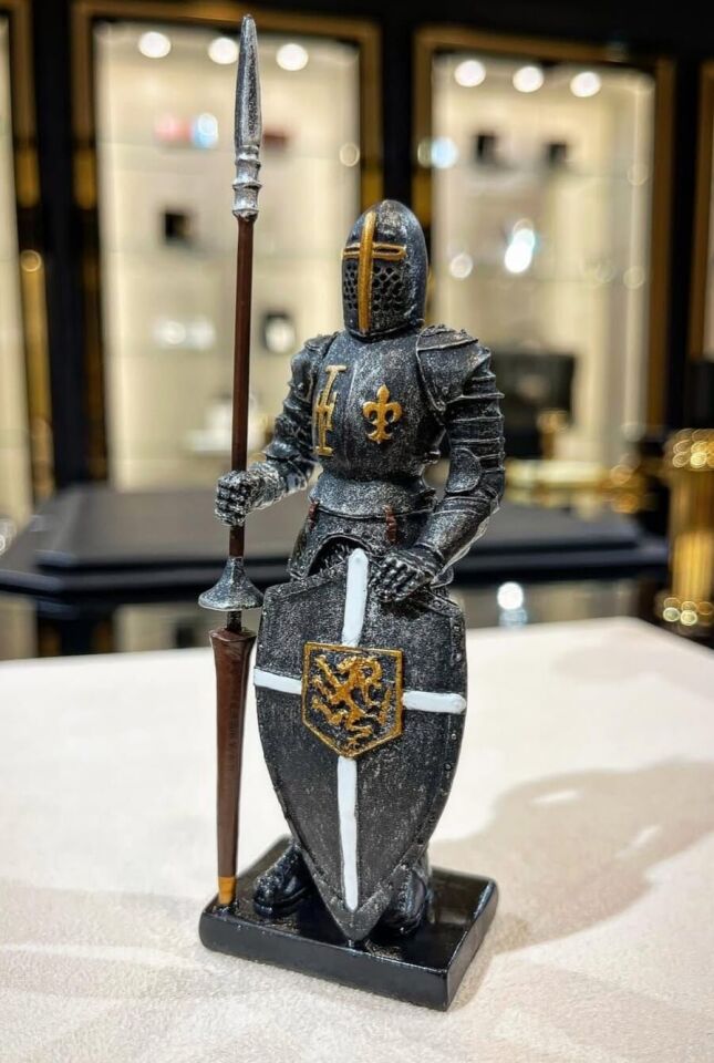 12.5 cm. Ortaçağ Savaşçı Asker Modeli