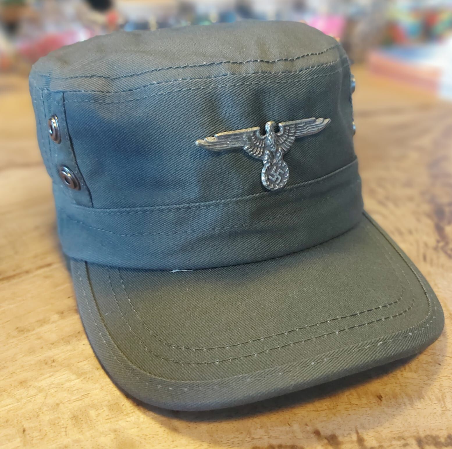 Ww2 Alman Motifli Haki Şapka Modeli (Ayarlanabilir)