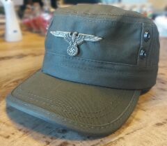 Ww2 Alman Motifli Haki Şapka Modeli (Ayarlanabilir)