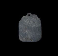 3.4x2.8 cm. Denizler Altında Yirmibin  Fersah Kurşun Kolye Ucu (Cumhuriyet İlk Dönemi)