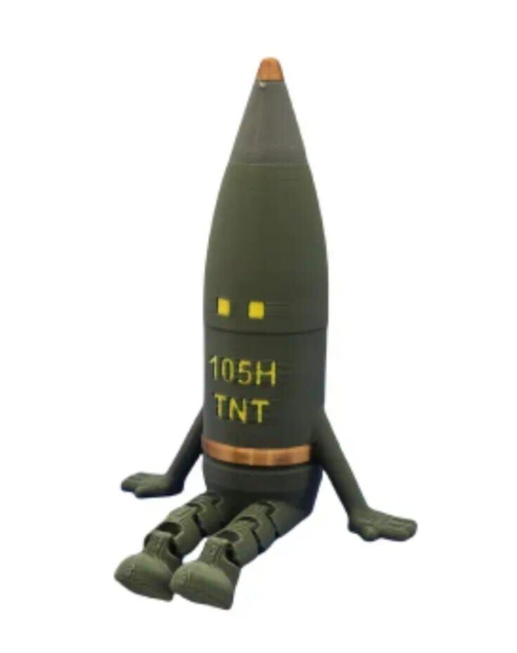 9 cm. Dekoratif Minyatür Roket Figürü (Ayaklar Hareketli) (1 Adet)