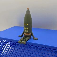 9 cm. Dekoratif Minyatür Roket Figürü (Ayaklar Hareketli) (1 Adet)