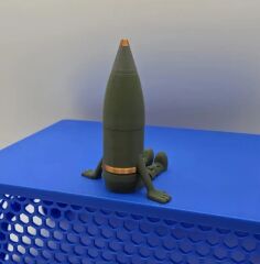 9 cm. Dekoratif Minyatür Roket Figürü (Ayaklar Hareketli) (1 Adet)