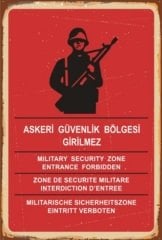 Askeri Bölge Girilmez Ahşap Levha