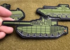 11x4 cm. Tank Motifli Plastik Yama