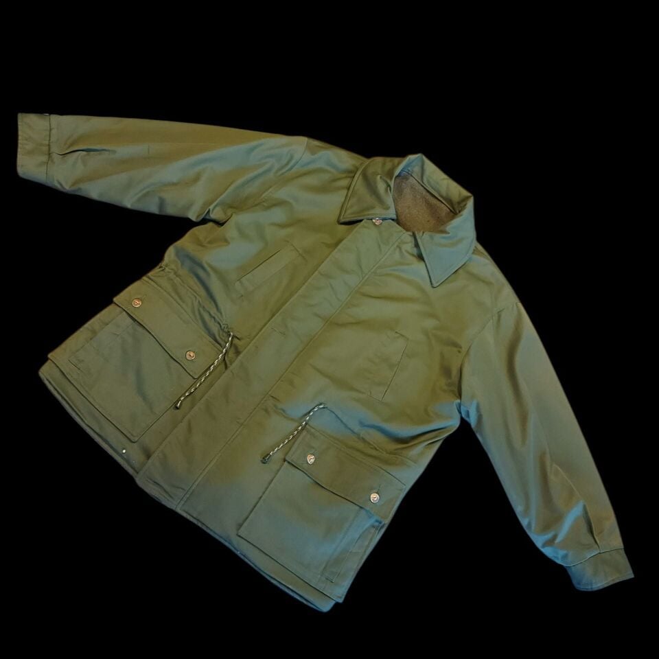 Haki Renk 1970'ler Gora Parka (Keçe Astar)  Unisex  (L-XL Beden) Sıfır Ayarında