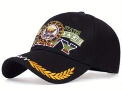 US Navy Nakışlı Siyah Renk Şapka Unisex (Ayarlanabilir)