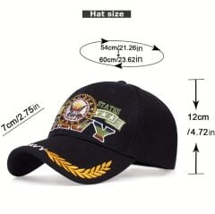 US Navy Nakışlı Siyah Renk Şapka Unisex (Ayarlanabilir)