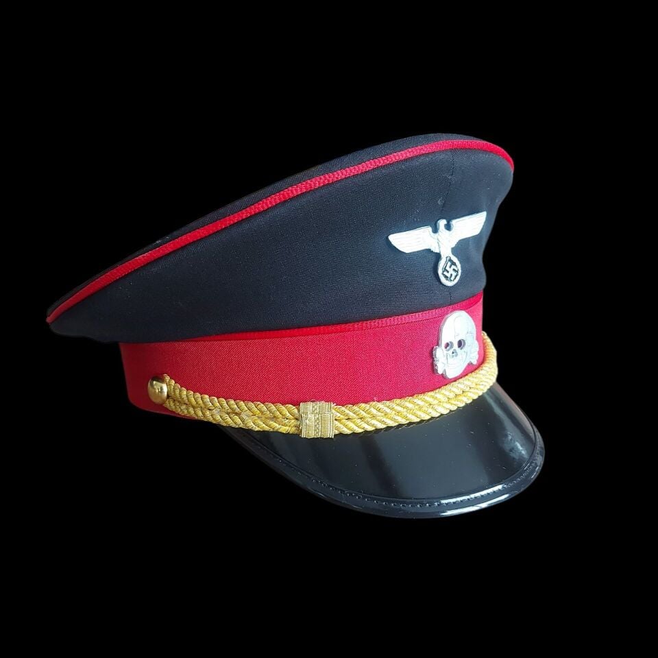 Siyah Renk Ww2 Genel SS General Siperli Şapka  (55-59 Numara)
