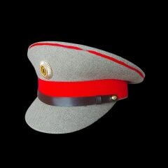1990'lar Rusya Silahlı Kuvvetleri Genel Kara Kuvvetleri Metal Kokartlı Vizör Şapka Unisex (55-59 Numara)