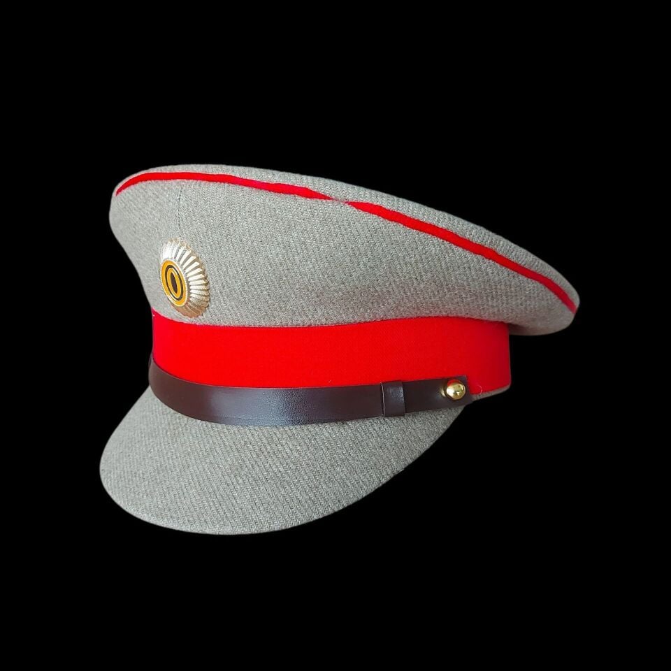 1990'lar Rusya Silahlı Kuvvetleri Genel Kara Kuvvetleri Metal Kokartlı Vizör Şapka Unisex (55-59 Numara)
