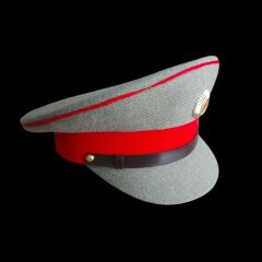 1990'lar Rusya Silahlı Kuvvetleri Genel Kara Kuvvetleri Metal Kokartlı Vizör Şapka Unisex (55-59 Numara)