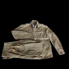 Geç Soğuk Savaş Dönemi (1970-1980'ler) Sovyet Topçu Birliği Ceket-Pantalon Takım Unisex (54-3/L Beden)