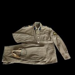 Geç Soğuk Savaş Dönemi (1970-1980'ler) Sovyet Topçu Birliği Ceket-Pantalon Takım Unisex (54-3/L Beden)