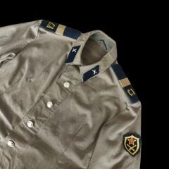 Geç Soğuk Savaş Dönemi (1970-1980'ler) Sovyet Topçu Birliği Ceket-Pantalon Takım Unisex (54-3/L Beden)