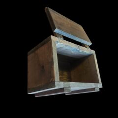30x20x19 cm. Ahşap Mühimmat Sandığı Formunda Dekoratif Organizer Kutu