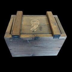 30x20x19 cm. Ahşap Mühimmat Sandığı Formunda Dekoratif Organizer Kutu