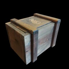 30x20x19 cm. Ahşap Mühimmat Sandığı Formunda Dekoratif Organizer Kutu