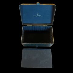 20x13x10 cm. Haki Renk Metal Navigasyon Ekipman Kutusu Formunda Saat Kutusu (Dekoratif Ürün)