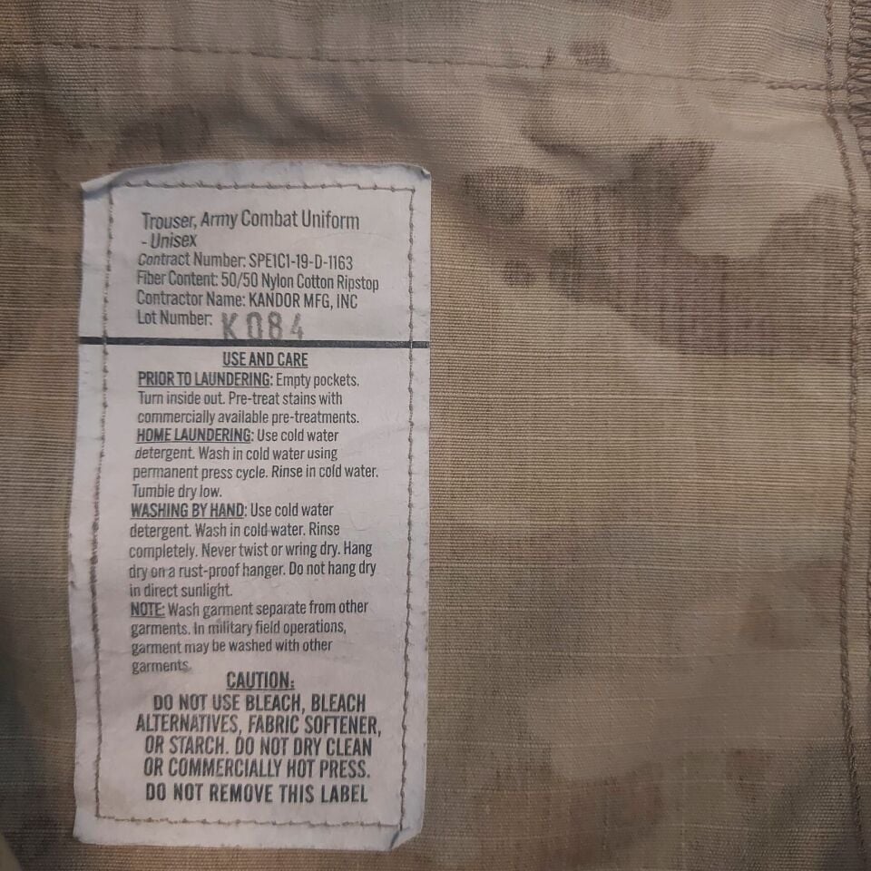 US OCP Kamuflaj ACU (Army Combat Uniform ) Pantalon Unisex (S Beden)