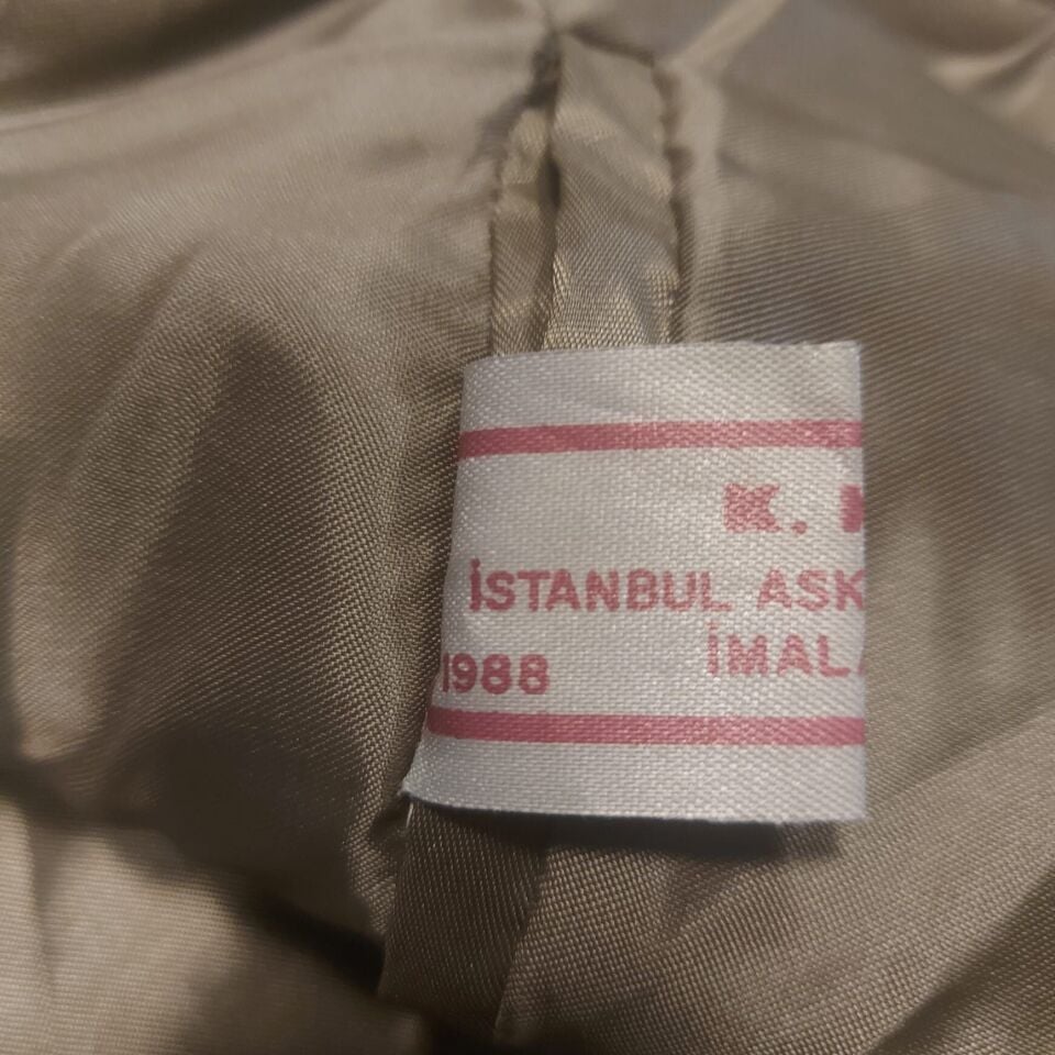 Haki Renk 1988 KKK Sb.(Apoletli) Yün Kaput (48-50/M Beden) Sıfır Ürün