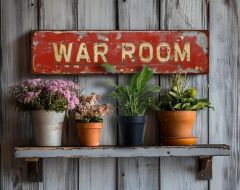 24x11x2 cm. War Room Dekoratif Ürün