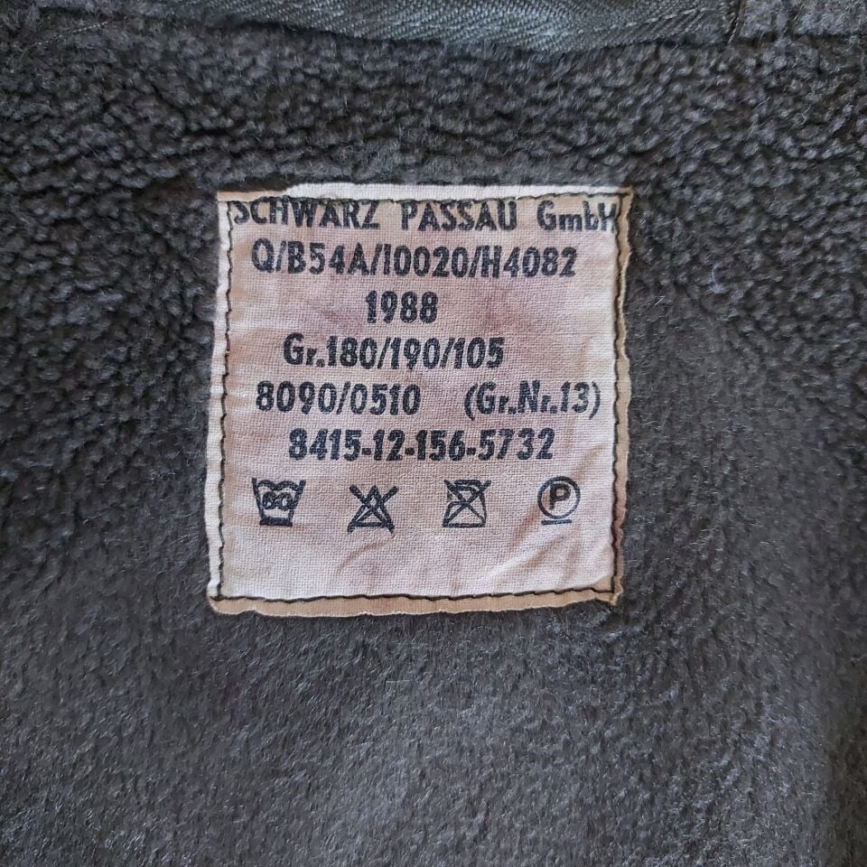 1988 Batı Almanya Ordusu Parka İçliği Unisex (XL Beden)