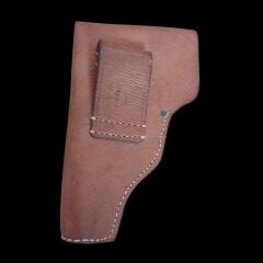 17x12 cm. Browning M1922 Vaketa Deri Tabanca Kılıfı (Temiz Dönem Ürünü)