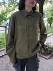 Haki Renk Amerikan Askeri Gömlek Unisex (S-M) Mevsimlik