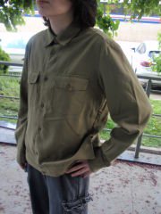 Haki Renk Amerikan Askeri Gömlek Unisex (S-M) Mevsimlik