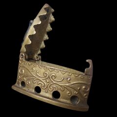 10x4.5x7 cm. Pirinç Malzeme Küçük Boy Dekoratif Kömürlü Ütü Modeli