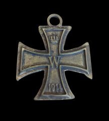 4x4.5 cm. Alman İmp. Demirhaç Askeri Nişanı (1914 Versiyonu)