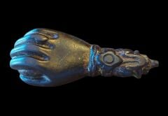 10 cm .Osmanlı Hanımeli Kapı Tokmağı (Bronz Döküm Malzeme)