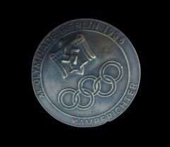 4.5 cm. Çap 1936 Berlin Olimpiyatları  (XI.Oliympiade Berlin 1936) Hakem Yaka Rozeti