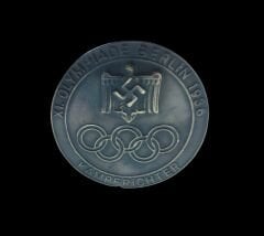 4.5 cm. Çap 1936 Berlin Olimpiyatları  (XI.Oliympiade Berlin 1936) Hakem Yaka Rozeti