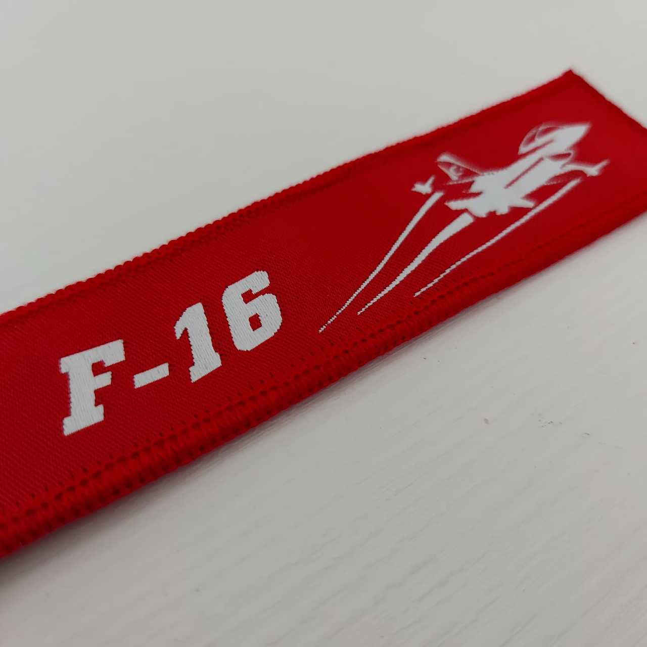 F-16 Kırmızı Bez Anahtarlık Model-3