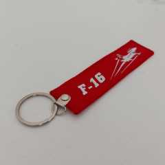 F-16 Kırmızı Bez Anahtarlık Model-3