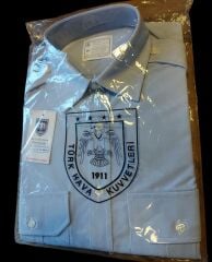 Türk Hava Kuvvetleri Mavi Renk Uzun Kol Sb. Gömlek (38/S-M Beden)