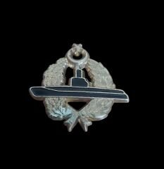 4x4 cm. 1930'lar Türk Deniz Kuvvetleri Denizaltı İhtisas Brovesi (Mineli Döküm)