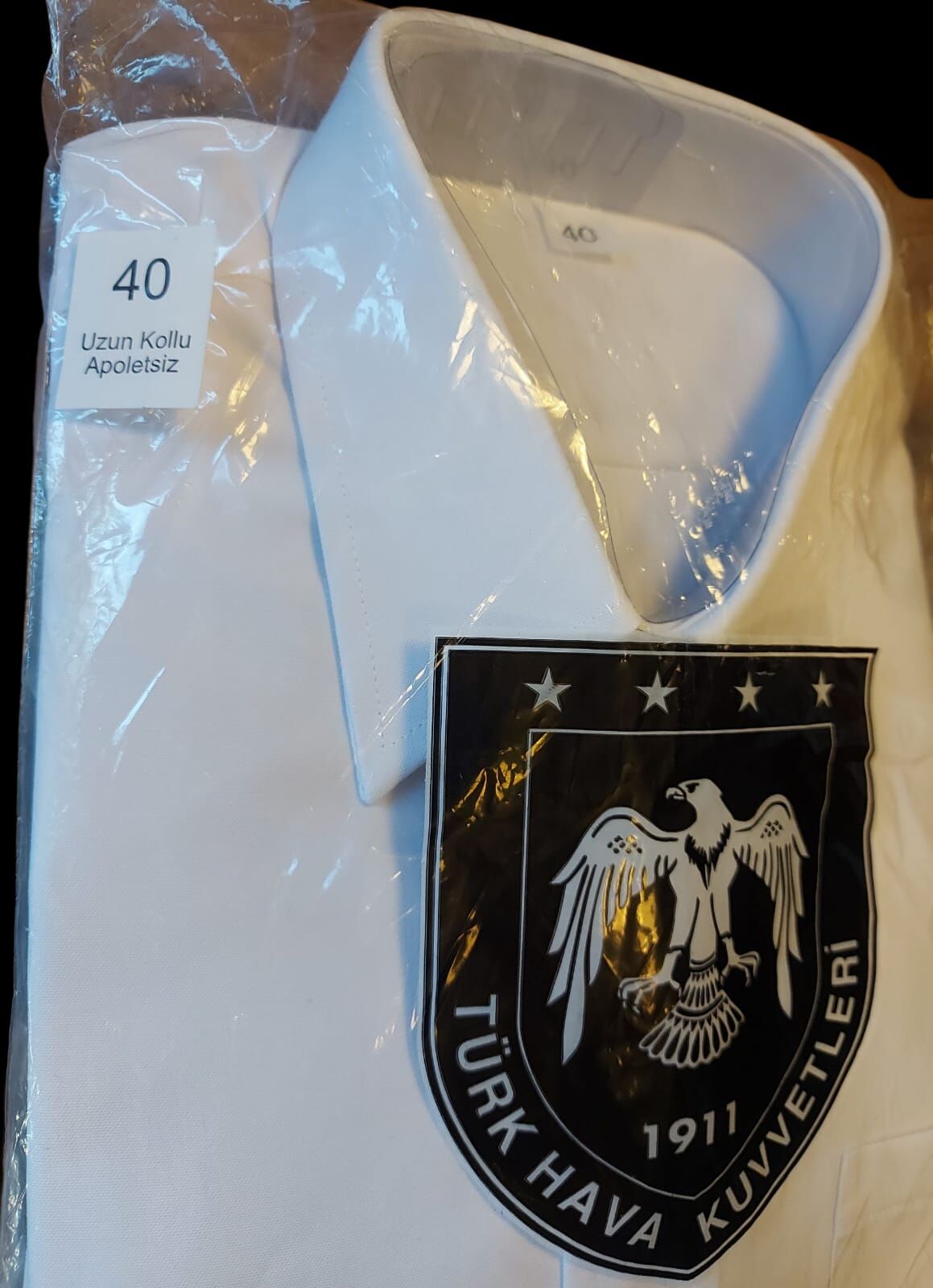 Türk Hava Kuvvetleri Beyaz Renk Uzun Kol Gömlek (40-M Beden)