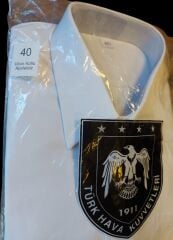 Türk Hava Kuvvetleri Beyaz Renk Uzun Kol Gömlek (40-M Beden)