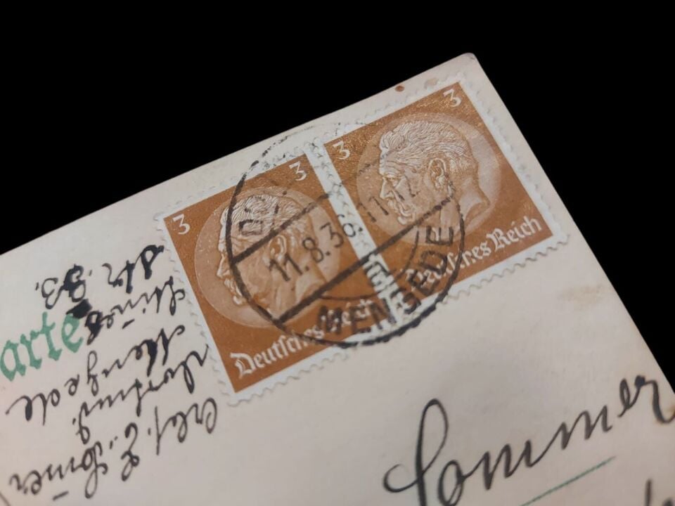 1936 Ww2 Dönemi Alman Postadan Geçmiş Kartpostal